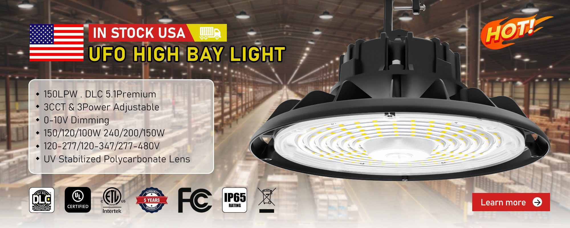 Kalite LED UFO Yüksek Tavan Işığı fabrika