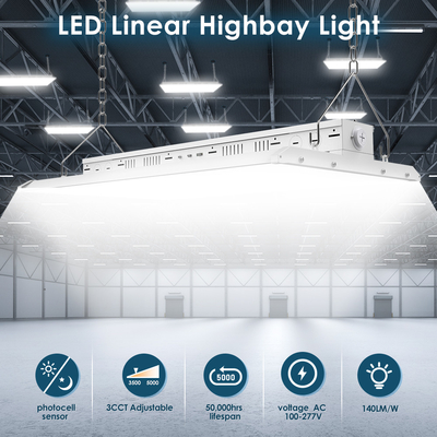 Hareket sensörü ile doğrusal LED Yüksek Körfez Işığı 80-400W Dükkan Fabrika Depo için