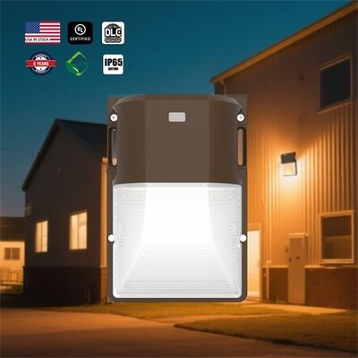 USA Stok Mini LED Duvar Paketi Işığı 18W 25W 30W ETL DLC Dış Güvenlik Işığı